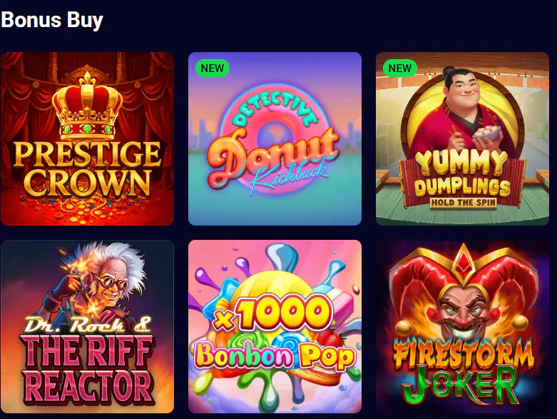 Slots with Bonus Purchases at Spinjo
